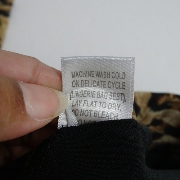 Coco Carmen Leopard Animal Print Leggings Women Size S-M Zipper Pockets Stretch - Picture 7 of 12